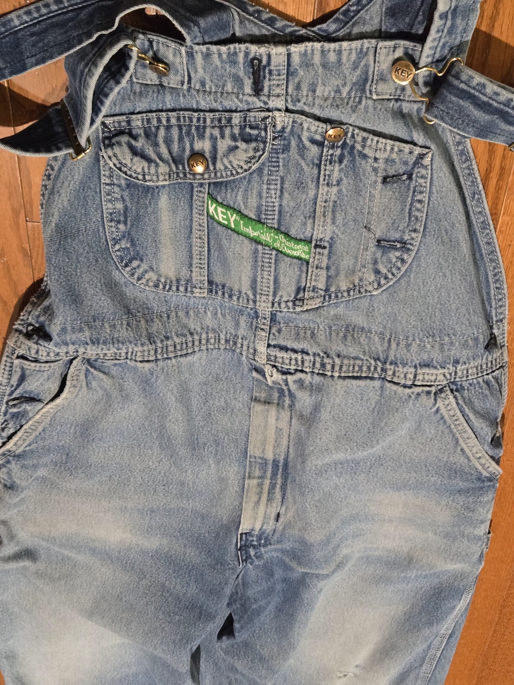 Light Blue Key Imperial Denim Men's Jeans Overalls - Picture 9 of 10